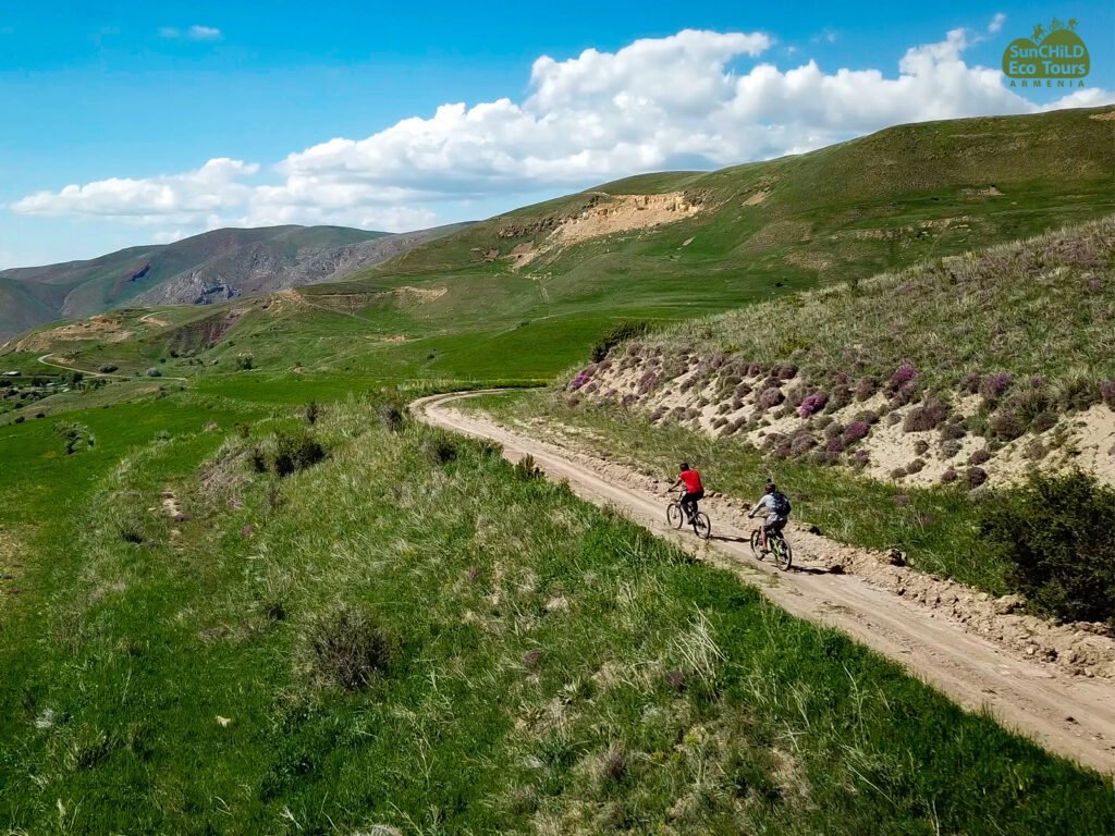 The route follows gravel mountain roads, open valleys and traditional Armenian villages rarely visited by mass tourism.
Route 1 - Angels Canyon
6–7 hours • 40 km • Easy–Moderate • Max. 5 participantsCWR → Tapi Berd → Angels Canyon → CWR
Route 2 - Ranger Campus
4–5 hours • 20 km • Easy • Max. 5 participantsCWR → Ranger Campus → CWR
Route 3 - Surb Karapet Church
7–8 hours • 60 km • Difficult • Max. 10 participantsCWR → Surb Karapet Church → CWR